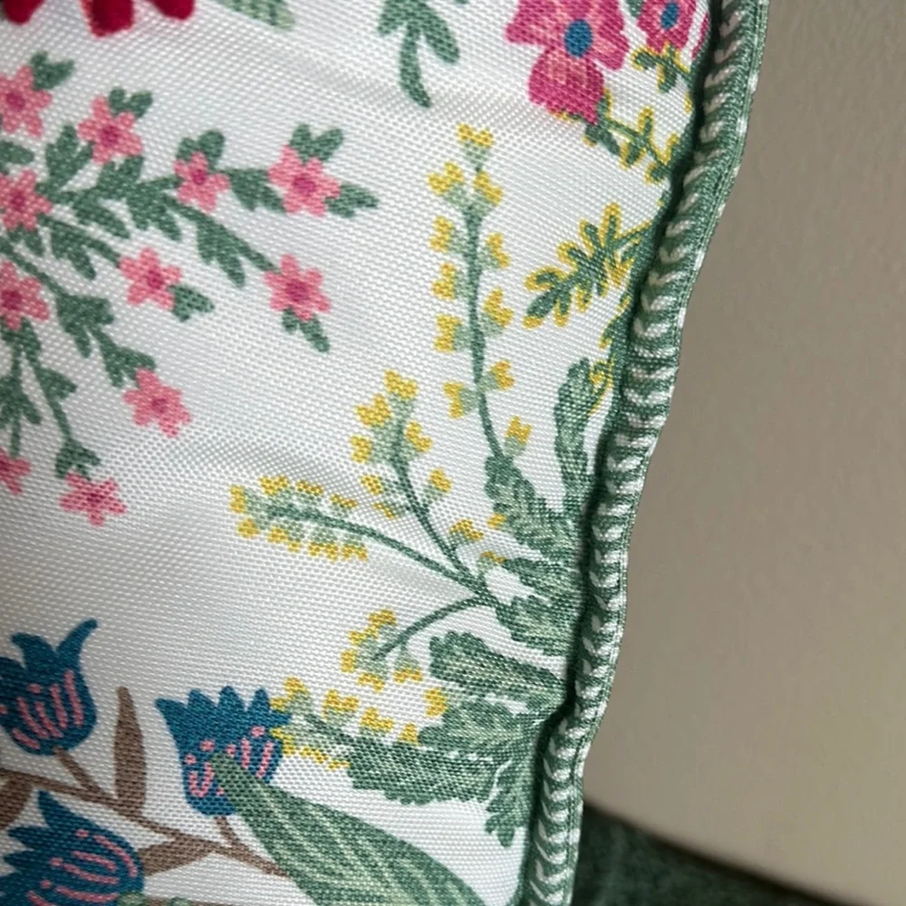 Palm Studio Outdoor Indoor Pillow Cheetah 🐆 Leopard Floral Embroidered NEW!